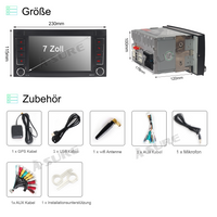 Für VW Transporter Multivan T5 Autoradio 2+32GB Carplay Navi 2 DIN Android 11 GPS SWC