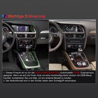 12,3 Zoll 8-Kern 4+64GB Autoradio für Low-Konfigurationsversionen (OHNE OEM-Maus) von AUDI A4/S4 B8 (2009-2016), AUDI RS4 B8 (2012-2015), Android 14 2K QLED IPS Touchscreen kabelloses CarPlay Android Auto GPS-Navigation Bluetooth Wi-Fi 4G LTE DSP FM RDS