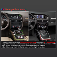 12,3 Zoll 8-Kern 4+64GB Android 14 Autoradio für Hochkonfigurationsversionen (MIT OEM-Maus) von AUDI A4/S4 B8 (2009-2016), AUDI RS4 B8 (2012-2015), 2K QLED IPS Touchscreen Apple CarPlay Android Auto GPS-Navigation Bluetooth Wi-Fi 4G LTE DSP FM RDS