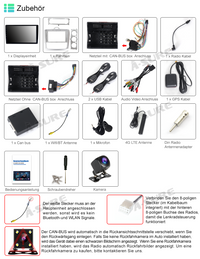 8-Kern 4+64GB Android 14 Autoradio für Ford Focus MK2 2004-2011, 9 Zoll 1280HD IPS Touchscreen kabelloses CarPlay Android Auto 4G LTE GPS-Navigation Bluetooth 5.0 Wi-Fi DSP FM RDS USB Rückfahrkamera