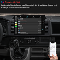 13,1" 8-Kern 4+64GB Autoradio für VW TRANSPORTER T6 2016-2021, Android 14 2K IPS Touchscreen kabelloses CarPlay Android Auto GPS-Navigation Bluetooth Wi-Fi DSP FM RDS 4G LTE