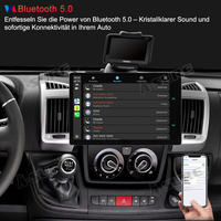 13,1 Zoll 8-Kern 4+64GB Autoradio für 2-Din Fiat Ducato/Peugeot Boxer/Citroen Jumper ll/Citroen Relay, Android 14 2K IPS Touchscreen Rückfahrkamera kabelloses CarPlay Android Auto GPS-Navigation Bluetooth 5.0 Wi-Fi 4G LTE DSP FM RDS USB Lenkradsteuerung