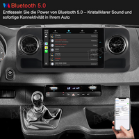 13,1 Zoll 8-Kern Android 14 4+64GB Autoradio für Mercedes Benz Sprinter Freightliner W907 VS30 MK3 2019-2023, 2K IPS Touchscreen kabelloses CarPlay Android Auto GPS-Navigation Bluetooth Wi-Fi DSP FM RDS 4G LTE Rückfahrkamera