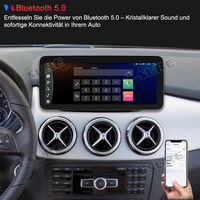 12,3 Zoll 8-Kern 4+64GB Autoradio für MERCEDES BENZ B-Klasse W246 2012-2014 (NGT 4.5), Android 14 2K IPS Touchscreen kabelloses CarPlay Android Auto GPS-Navigation Bluetooth Wi-Fi 4G LTE Lenkradsteuerung DSP FM RDS USB