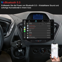 13,1 Zoll 8-Kern 4+64GB Autoradio für Ford Transit Custom 2012-2021, Android 14 2K IPS Touchscreen kabelloses CarPlay Android Auto GPS-Navigation Bluetooth Wi-Fi DSP FM RDS 4G LTE