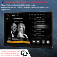 13,1 Zoll 4+64GB Android 14 2-Din Autoradio für Ford Transit Tourneo Custom 2018-2022, 8-Kern 2K IPS Touchscreen Rückfahrkamera kabelloses CarPlay Android Auto GPS-Navigation Bluetooth Wi-Fi DSP FM RDS 4G LTE USB