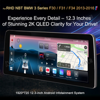 A-Sure 12.3" 8-core 4+64GB Car Radio Android 16 2K Touchscreen Stereo for NBT BMW 3 F30/F31/F34/F35 (2013-2016)/BMW 4 F32/F33/F36 (2013-2016), Support Apple CarPlay/Android Auto/GPS Nav/4G LTE/Wi-Fi/BT 5.0/DSP