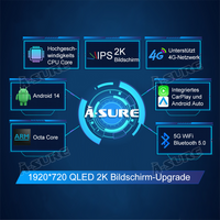 12,3 Zoll 8-Kern 4+64GB Autoradio für MERCEDES BENZ B-Klasse W246 2012-2014 (NGT 4.5), Android 14 2K IPS Touchscreen kabelloses CarPlay Android Auto GPS-Navigation Bluetooth Wi-Fi 4G LTE Lenkradsteuerung DSP FM RDS USB