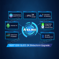 13,1 Zoll 8-Kern Android 14 4+64GB Autoradio für Renault Master 2019–2023/Opel Movano B 2019–2021/Nissan NV400 2019–2023, 2K IPS Touchscreen kabelloses CarPlay Android Auto Rückfahrkamera GPS-Navigation Bluetooth Wi-Fi DSP FM RDS 4G LTE