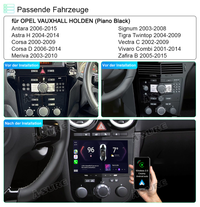 4+64GB 8-Kern Android 14 Autoradio für Opel Corsa/Corsa D/Zafira B/Astra H/Antara/Vectra C/Meriva, 1280HD IPS Touchscreen kabelloses CarPlay Android Auto 4G LTE GPS-Navigation Bluetooth 5.0 Wi-Fi DSP RDS USB Rückfahrkamera