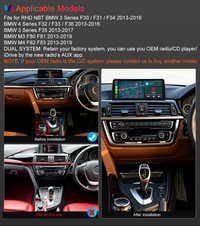 A-Sure 12.3" 8-core 4+64GB Car Radio Android 16 2K Touchscreen Stereo for NBT BMW 3 F30/F31/F34/F35 (2013-2016)/BMW 4 F32/F33/F36 (2013-2016), Support Apple CarPlay/Android Auto/GPS Nav/4G LTE/Wi-Fi/BT 5.0/DSP