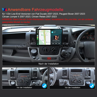 13,1" 8-Kern 4+64GB Autoradio für Fiat Ducato Peugeot Boxer Citroen Jumper ll Citroen Relais 2007-2023, Android 14 2K IPS Touchscreen kabelloses CarPlay Android Auto GPS-Navigation Bluetooth Wi-Fi DSP FM RDS 4G LTE