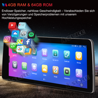 12,3 Zoll 8-Kern 4+64GB Android 14 Autoradio für Low-Konfigurationsversionen (OHNE OEM-Maus) von AUDI A4/S4 B8 (2009-2016), AUDI RS4 B8 (2012-2015), 2K QLED Touchscreen Apple CarPlay Android Auto GPS-Navigation Bluetooth Wi-Fi 4G LTE DSP FM RDS