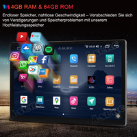 13,1" 8-Kern Android 14 Autoradio 4+64GB für SEAT LEON MK3 2013-2019, 2K IPS Touchscreen kabelloses CarPlay Android Auto GPS-Navigation Bluetooth Wi-Fi DSP FM RDS 4G LTE