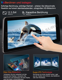 12,3 Zoll 8-Kern 4+64GB Autoradio für Hochkonfigurationsversionen (MIT OEM-Maus) von AUDI A4/S4 B8 (2009-2016), AUDI RS4 B8 (2012-2015), Android 14 2K QLED IPS Touchscreen kabelloses CarPlay Android Auto GPS-Navigation Bluetooth Wi-Fi 4G LTE DSP FM RDS