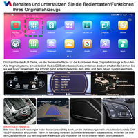 12,3 Zoll 8-Kern 4+64GB Autoradio für Low-Konfigurationsversionen (OHNE OEM-Maus) von AUDI A4/S4 B8 (2009-2016), AUDI RS4 B8 (2012-2015), Android 14 2K QLED IPS Touchscreen kabelloses CarPlay Android Auto GPS-Navigation Bluetooth Wi-Fi 4G LTE DSP FM RDS