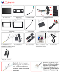 13,1 Zoll 8-Kern 4+64GB Autoradio für Mercedes Benz Sprinter Freightliner W907 VS30 MK3 2019-2023, Android 14 2K IPS Touchscreen kabelloses CarPlay Android Auto GPS-Navigation Bluetooth Wi-Fi DSP FM RDS 4G LTE