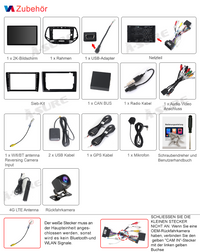 13,1" 8-Kern 4+64GB Android 14 Autoradio für Jeep Compass 2017-2020, 2K IPS Touchscreen Rückfahrkamera kabelloses CarPlay Android Auto GPS-Navigation Bluetooth 5.1 Wi-Fi DSP FM RDS 4G LTE