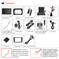 13,1 Zoll 8-Kern 4+64GB 2-Din Autoradio für Fiat Ducato/Peugeot Boxer/Citroen Jumper ll/Citroen Relay 2007-2023, Android 14 2K IPS Touchscreen kabelloses CarPlay Android Auto GPS-Navigation Bluetooth 5.0 Wi-Fi 4G LTE DSP FM RDS USB