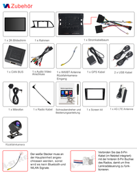 13,1" 8-Kern Android 14 Autoradio 4+64GB für SEAT LEON MK3 2013-2019, 2K IPS Touchscreen kabelloses CarPlay Android Auto GPS-Navigation Bluetooth Wi-Fi DSP FM RDS 4G LTE Rückfahrkamera