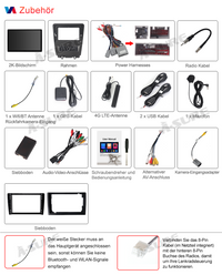 13,1 Zoll 8-Kern 4+64GB Autoradio für Ford Mustang 2010-2014, Android 14 2K IPS Touchscreen kabelloses CarPlay Android Auto GPS-Navigation Lenkradsteuerung Bluetooth 5.0 Wi-Fi 4G LTE DSP FM RDS USB