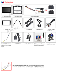 13,1" 4+64GB Android 14 Autoradio für Kia Sorento 2007-2008, 8-Kern 2K IPS Touchscreen Rückfahrkamera kabelloses CarPlay Android Auto GPS-Navigation Bluetooth 5.1 Wi-Fi DSP FM RDS 4G LTE