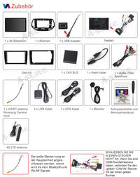 13,1" 8-Kern 4+64GB Android 14 Autoradio für Jeep Compass 2017-2020, 2K IPS Touchscreen kabelloses CarPlay Android Auto GPS-Navigation Bluetooth 5.1 Wi-Fi DSP FM RDS 4G LTE