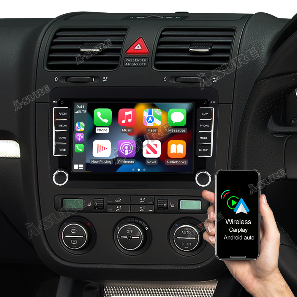 Android 11 2+32GB Wireless Carplay GPS Navi Car Radio for VW Passat Polo  Touran Tiguan Golf Sharan Caddy
