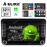 Apple Carplay 7" Autoradio Android 11 GPS Navi 2 DIN Für VW GOLF 5 6 Passat Polo