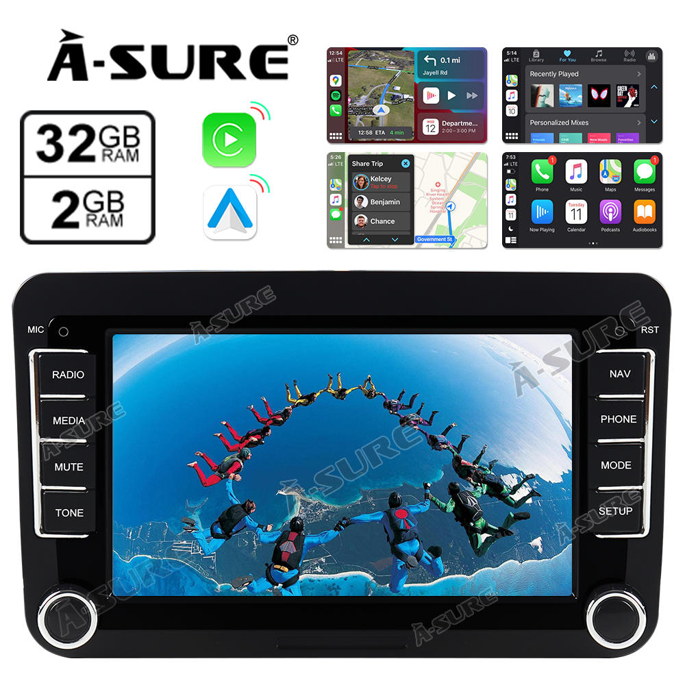 7'' Android 11 Car Stereo Radio GPS Sat Nav Carplay Für VW Golf Plus V VI Passat
