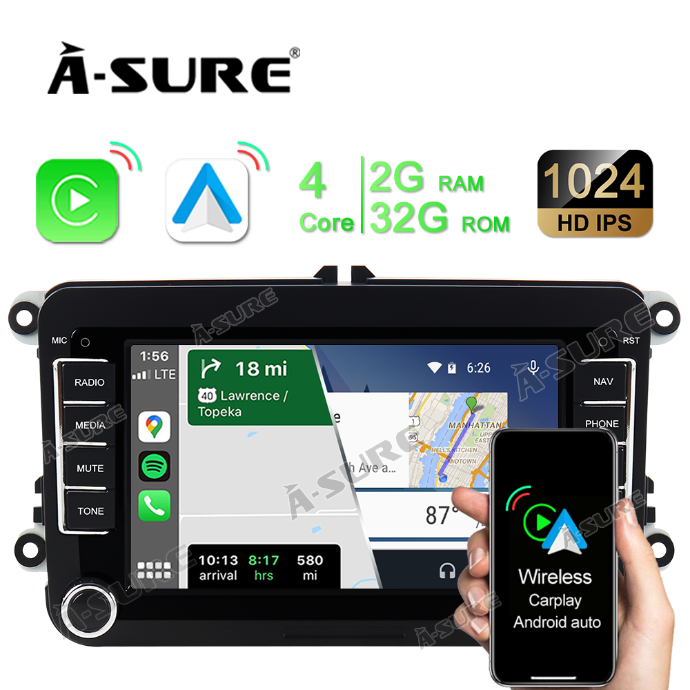 Android 11 GPS Navi Autoradio 2+32GB CarPlay für VW TOURAN GOLF Tiguan PASSAT