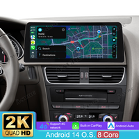 12,3 Zoll 8-Kern 4+64GB Autoradio für Hochkonfigurationsversionen (MIT OEM-Maus) von AUDI A4/S4 B8 (2009-2016), AUDI RS4 B8 (2012-2015), Android 14 2K QLED IPS Touchscreen kabelloses CarPlay Android Auto GPS-Navigation Bluetooth Wi-Fi 4G LTE DSP FM RDS