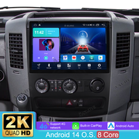 13,1 Zoll 8-Kern 4+64GB Autoradio für VW Crafter/Mercedes-Benz Sprinter/Dodge Sprinter/Freightliner Sprinter, Android 14 2K IPS Touchscreen kabelloses CarPlay Android Auto GPS-Navigation Bluetooth Wi-Fi DSP FM RDS 4G LTE