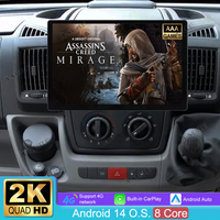 13,1" 8-Kern 4+64GB Autoradio für Fiat Ducato Peugeot Boxer Citroen Jumper ll Citroen Relais 2007-2023, Android 14 Rückfahrkamera 2K IPS Touchscreen kabelloses CarPlay Android Auto GPS-Navigation Bluetooth Wi-Fi DSP FM RDS 4G LTE