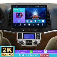 13,1 Zoll 8-Kern Android 14 4+64GB Autoradio für Hyundai Santa Fe 2006-2012, 2K QLED IPS Touchscreen kabelloses CarPlay Android Auto 4G LTE GPS-Navigation Bluetooth Wi-Fi DSP FM RDS USB