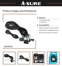 5 Meter extension adapter cable for Mercedes Benz Soundsystem with Optical fiber