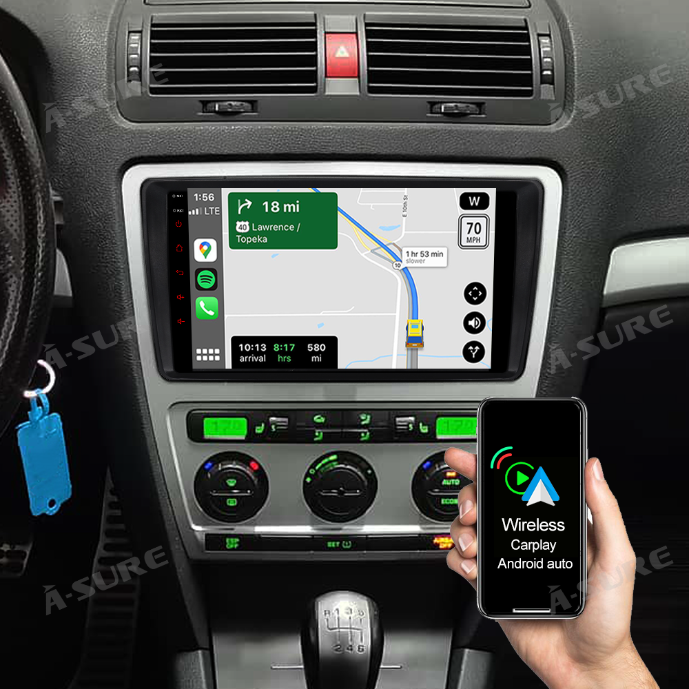 7 Android 9.0 GPS-Autoradio für Skoda Octavia Yeti Superb Rapid