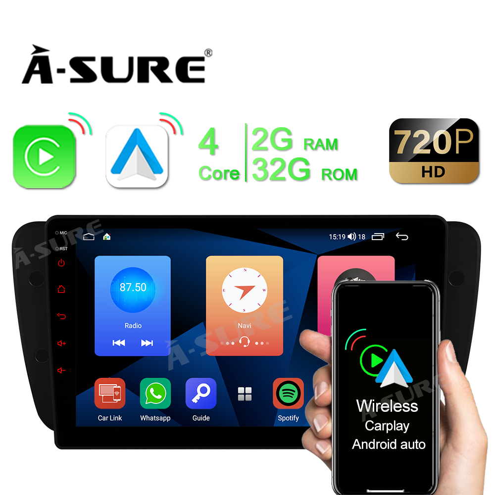 9" 2+32GB Android Wireless Carplay Android Auto GPS Navi Car Radio Stereo for SEAT Ibiza 6j IV 2009-2013