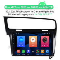 10.1" ANDROID 10 DAB+ GPS NAVI CAR RADIO WITH OCTA CORE 3GB RAM 32GB ROM FOR VW Golf 7 VII Mk7 2012-2020 Black