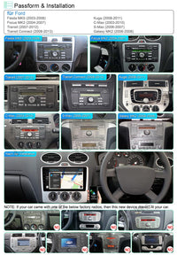9" Integriertes kabelloses Android Carplay Android Auto DSP GPS Navi Autoradio 2GB+32GB für Ford Mondeo Focus Fusion Galaxy Kuga C-Max S-Max, 1280x720 Pixel, DSP Bluetooth WiFi GPS SWC