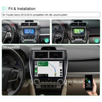 10,1 Zoll 2 + 32 GB Wireless Carplay Android Auto Autoradio Radio Navigation Headunit für Toyota Camry 2012–2014 JBL mit Pixel 1280 x 720