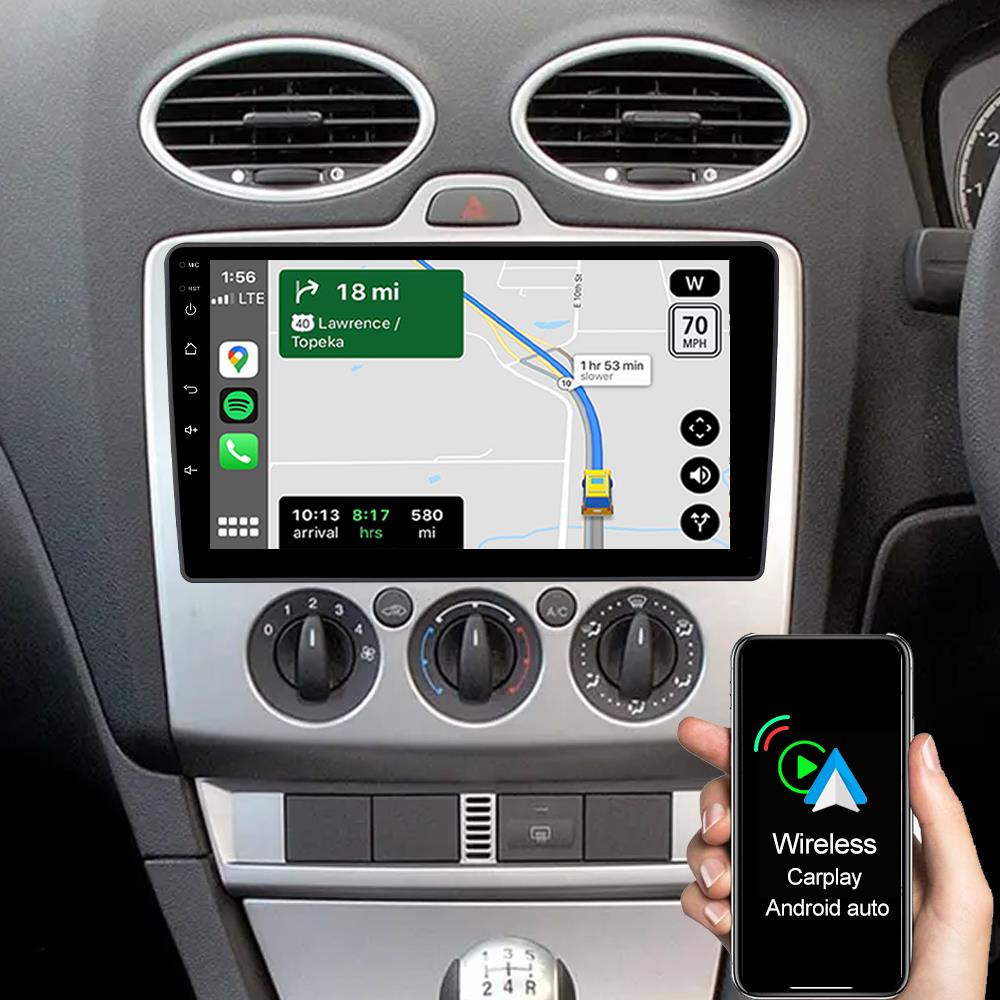 DAB+ Android 13 Autoradio Carplay GPS Navi Für Ford Focus Fiesta