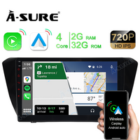 9" Android Autoradio mit Navi 2+32GB GPS für Skoda Superb ab 2016, Unterstützt Wireless Carplay Android Auto, Integriertes 4G Modern, 1280x720 Pixel, DSP Bluetooth WiFi GPS