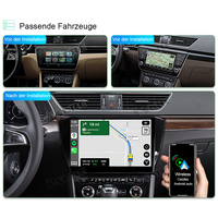 9" Android Autoradio mit Navi 2+32GB GPS für Skoda Superb ab 2016, Unterstützt Wireless Carplay Android Auto, Integriertes 4G Modern, 1280x720 Pixel, DSP Bluetooth WiFi GPS