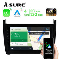 Android 10 Navi GPS 9'' Wireless Carplay 4-Core 32GB für Autoradio VW Polo V 6C 2014-2017
