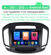 9" Android Autoradio mit 2+32GB Navi Ersaz für Opel Vauxhall Insignia (2013-2016) Low-end Version, Unterstüzt Wireless Carplay Android Auto WiFi Bluetooth GPS DSP