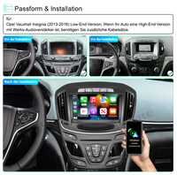 9" Android Autoradio mit 2+32GB Navi Ersaz für Opel Vauxhall Insignia (2013-2016) Low-end Version, Unterstüzt Wireless Carplay Android Auto WiFi Bluetooth GPS DSP