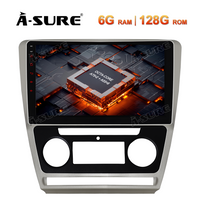 10.1" 8-Core 6GB RAM 128GB ROM Android 10 Wireless Carplay Android Auto DSP GPS Navi Car Radio for Skoda Octavia II 2004-2013, Built-in 4G LTE Modem 1280x720P