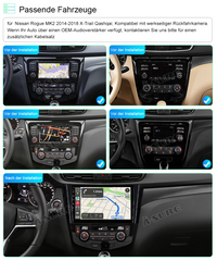 10.1" 2+32GB Wireless Carplay Android Auto Car Stereo Radio Navigation For Nissan Rogue MK2 2014-2018 X-Trail Qashqai with Pixel 1280*720