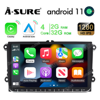 9" Android 11 GPS Navi Car Radio with 2GB RAM 32GB ROM Wireless Carplay Android Auto for VW Passat Polo Touran Tiguan Golf 5 6 V VI Sharan Caddy Jetta